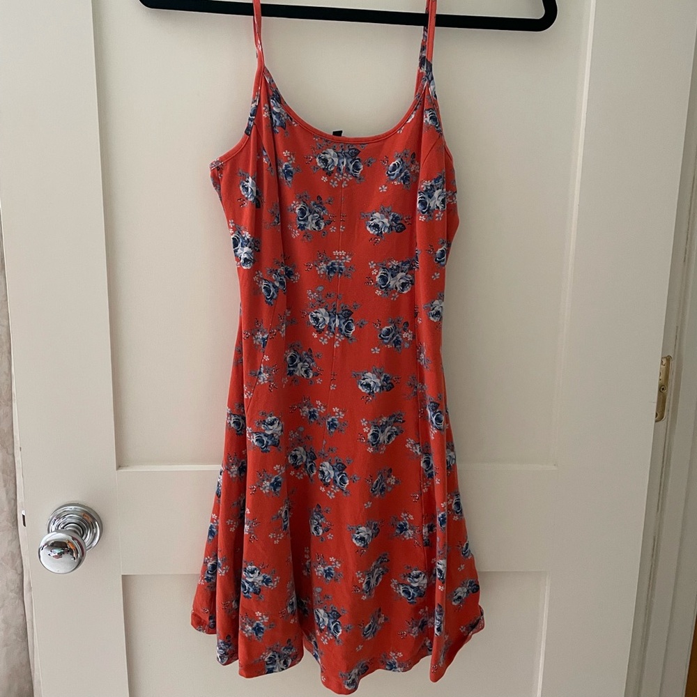 Orange floral dress